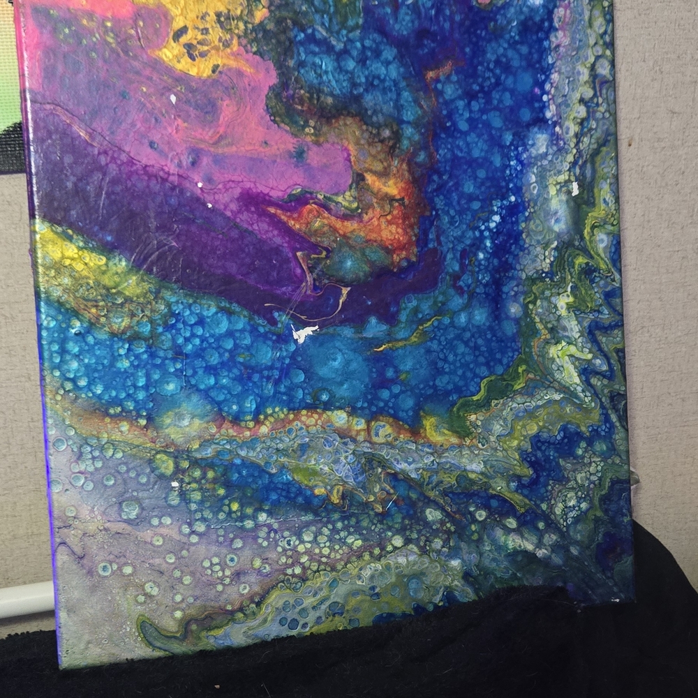 Blue and Purple Fluid Art Painting
